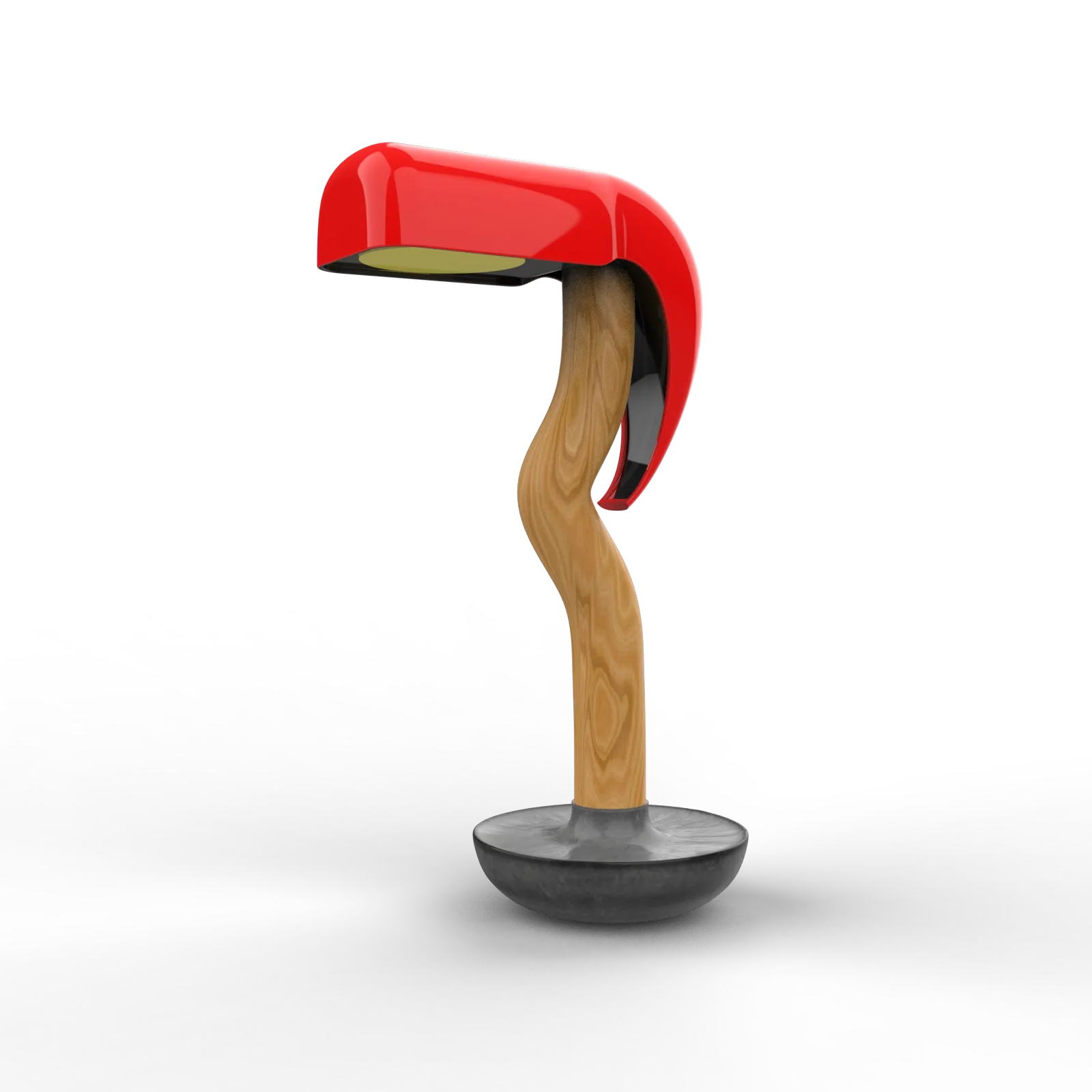 Origin Plastics lamp — alternate render with circular base detail